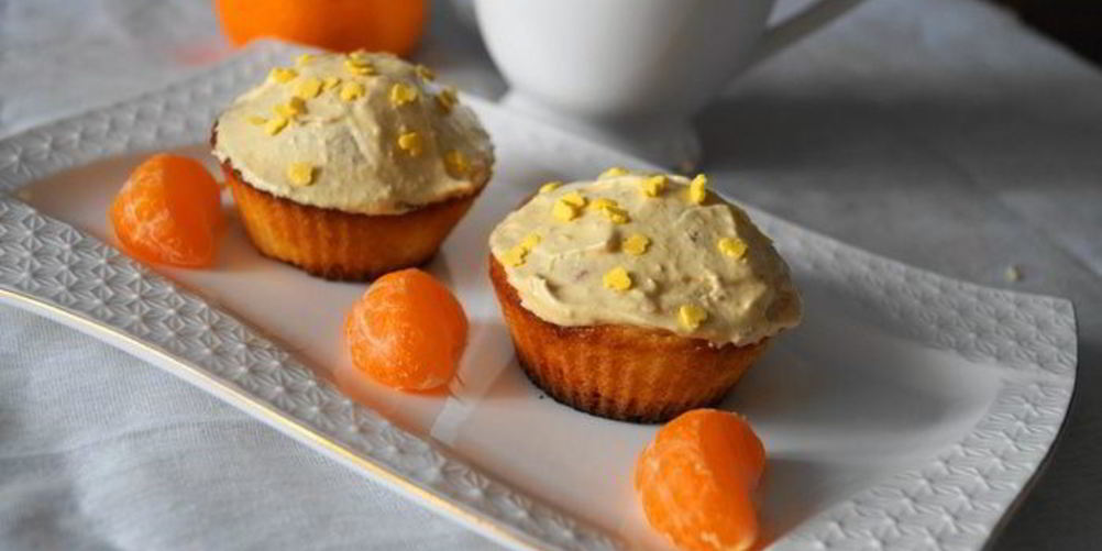 Рецепт рождественские кексики с мандаринами и карамельным кремом
