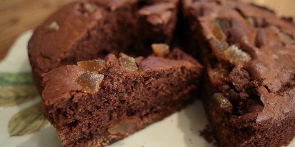 Рецепт шоколадный кекс с инжиром и имбирем