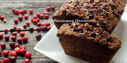 шоколадный кекс с клюквой