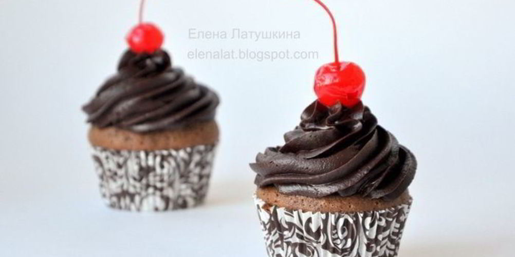 Рецепт шоколадные капкейки с грецким орехом с кусочками шоколада