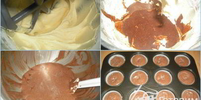 шоколадные капкейки украшенные шоколадным фростингом