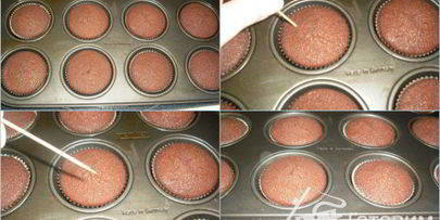 шоколадные капкейки украшенные шоколадным фростингом