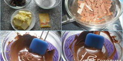 шоколадные капкейки украшенные шоколадным фростингом