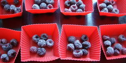 шоколадные кексы с ежевикой