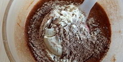 шоколадные кексы со сгущенкой