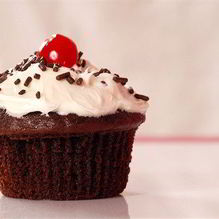 Рецепт Шоколадные мини-кексы с вишнями