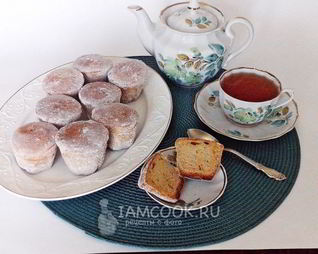 Сметанные кексики в сахарной пудре