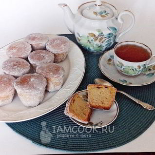 Сметанные кексики в сахарной пудре