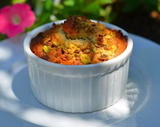 Творожный кекс с фисташками