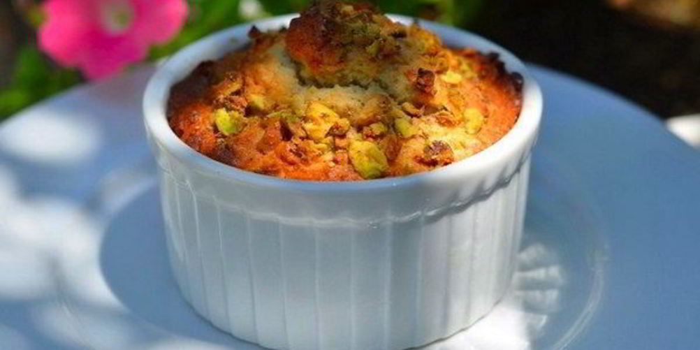 Рецепт творожный кекс с фисташками