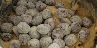 творожный кекс с вишней