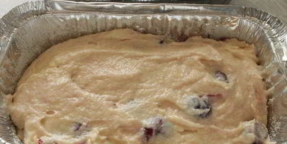 творожный кекс с вишней