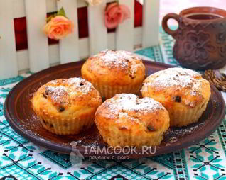 Творожные кексы на йогурте