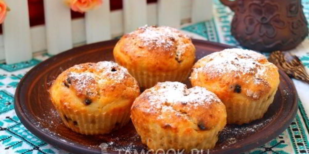 Рецепт творожные кексы на йогурте