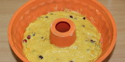 тыквенный кекс с клюквой и грецким орехом