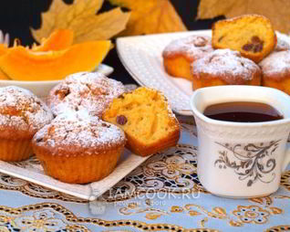 Тыквенные кексы с изюмом