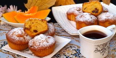 тыквенные кексы с изюмом