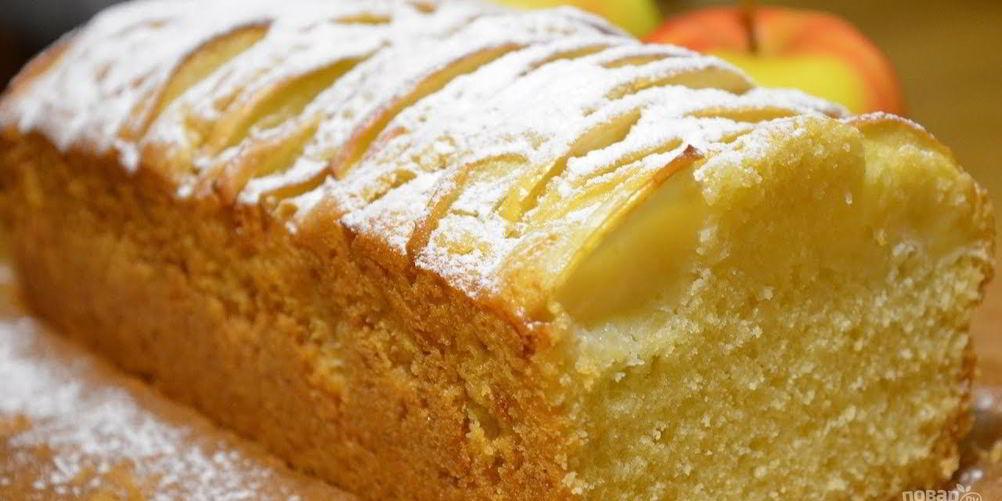 Рецепт ванильный кекс с яблоками
