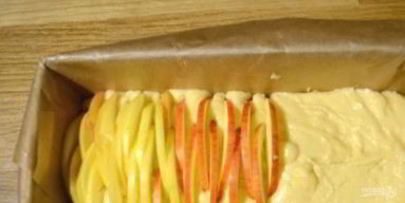 ванильный кекс с яблоками