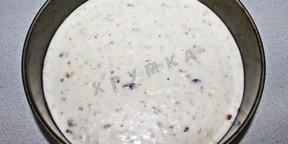 воздушный кекс на кефире с изюмом