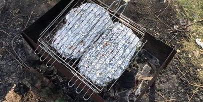 чесночный хлеб для шашлыков