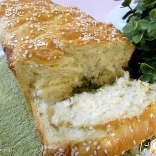 Домашний хлеб с сыром и укропом