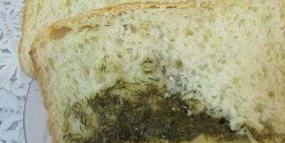 домашний хлеб с сыром и укропом