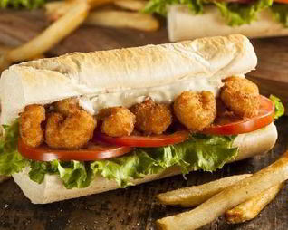 Французский багет с рыбой