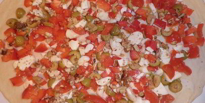 итальянский хлеб с моцареллой