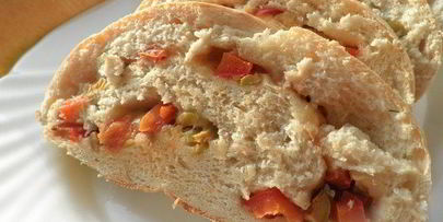 итальянский хлеб с моцареллой