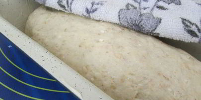 хлеб с творогом и овсяными хлопьями