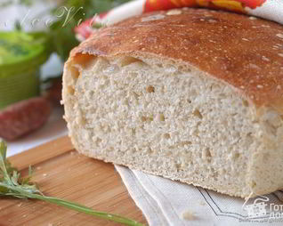 Пшеничный хлеб без замеса на закваске