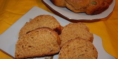 тыквенный хлеб с цельнозерновой мукой