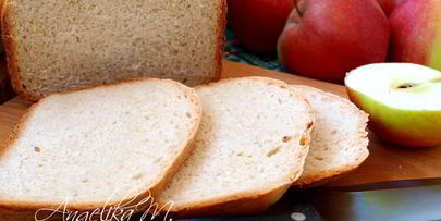 яблочный хлеб на молоке в хлебопечке
