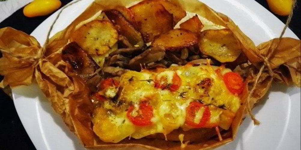 Рецепт конвертики со свининой и картофелем