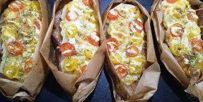 конвертики со свининой и картофелем