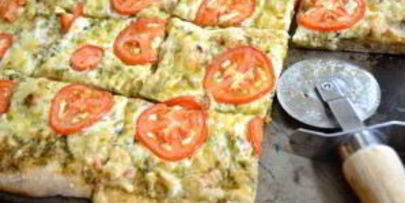 фокачча с песто