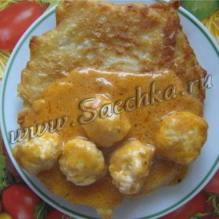 Картофельные лепешки с тефтелями