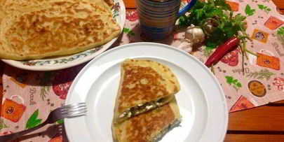 картофельные лепешки с творогом и зеленью