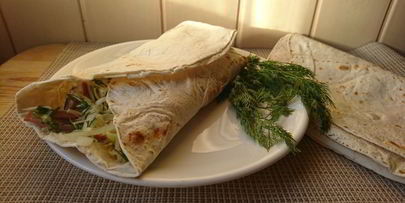 конверт из пшеничной лепешки