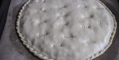 лепешка с моцареллой, фетой и орегано