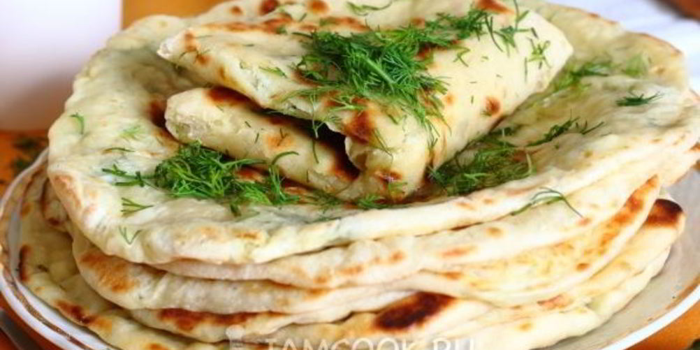 Рецепт лепешки на кефире с начинкой