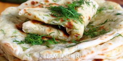 лепешки на кефире с начинкой