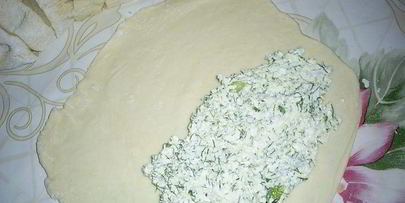 лепешки на простокваше весенние с творогом и зеленью