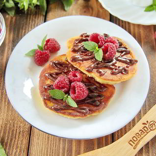 Лепешки с малиной и рикоттой