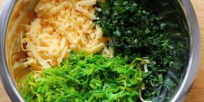 лепешки с сыром и зеленью