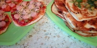 лепешки с творогом и кинзой