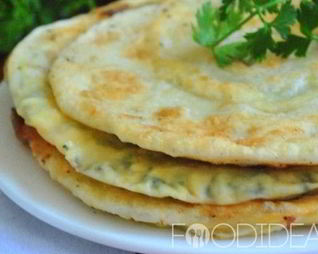 Лепешки с творогом и сыром