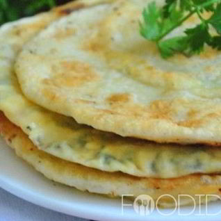 Лепешки с творогом и сыром