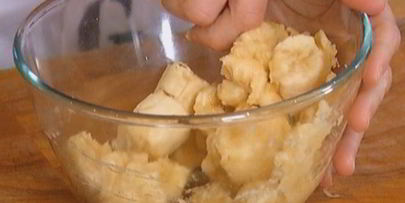 овсяные лепешки с бананами и клюквой